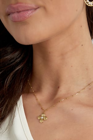 flower necklace with pearl h5 Picture3